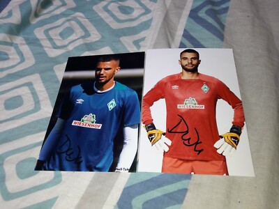 2x Signierte Fotos Eduardo dos Santos Haesler Werder Bremen II  NEU MEGA RAR 