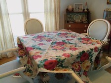 REDUCED PRICE    MacKenzie-Childs Floral Fabric 47" long by 54" wide