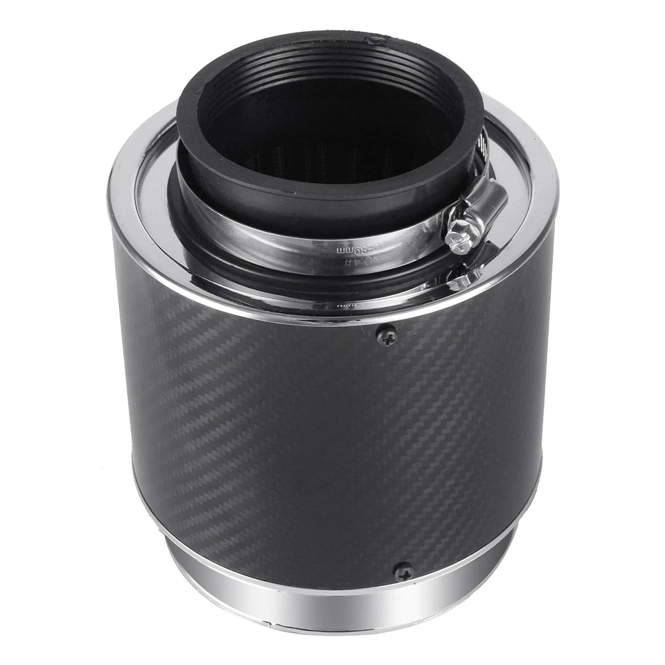 Universal 3" Inlet Carbon Fiber Hi-Flow Air Filter For Cold Air/Short Ram Intake Foto 4 de 4