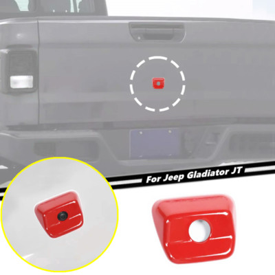 For 2020-2025 Jeep Gladiator JT Red Rear Tailgate Camera Head Cover Trim Bezels