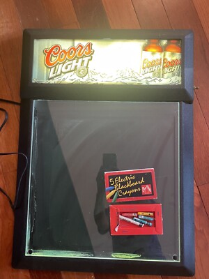 Lighted Menu Board COORS LIGHT Dry Erase Palmer Promotion Bar Menu