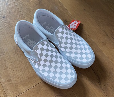 vans white checkered reflective