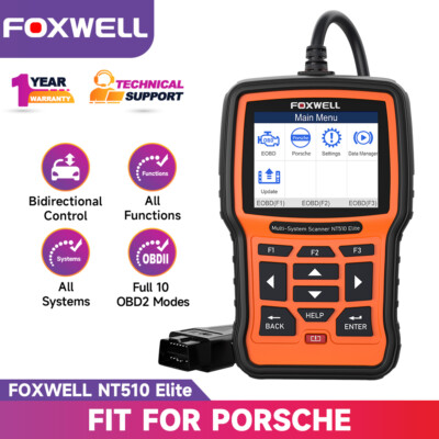 FOXWELL NT510 Elite For PORSCHE Bidirectional OBD2 Scanner Diagnostic Tool BMS