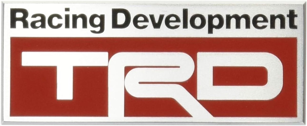 TRD Genuine TOYOTA OEM JAPAN Aluminum Emblem Red Silver 28