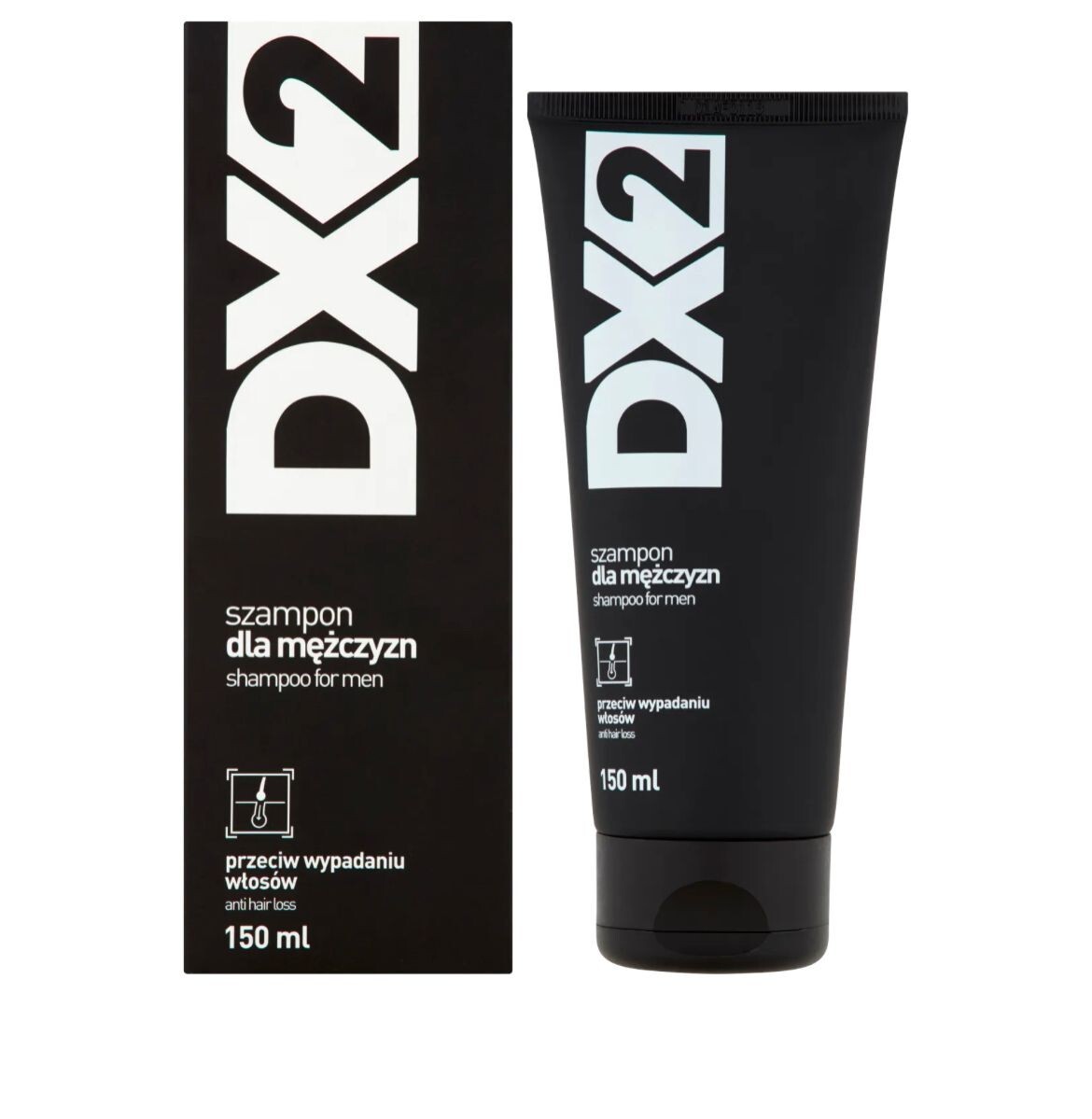 DX2, shampoo for men, against hair loss, 150ml