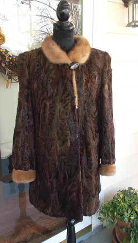 vintage lamb fur coat