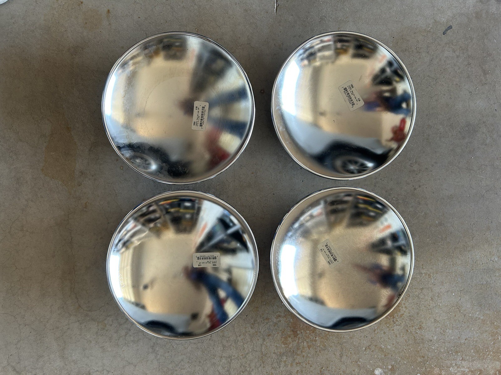 Vintage NOS Chrome Trailer Hubcaps (4) eBay