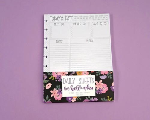 Kell Of A Plan Daily Florals Vol 2 & 14 SHEETS Double Sided Paper For 28 Days! - Picture 7 of 7
