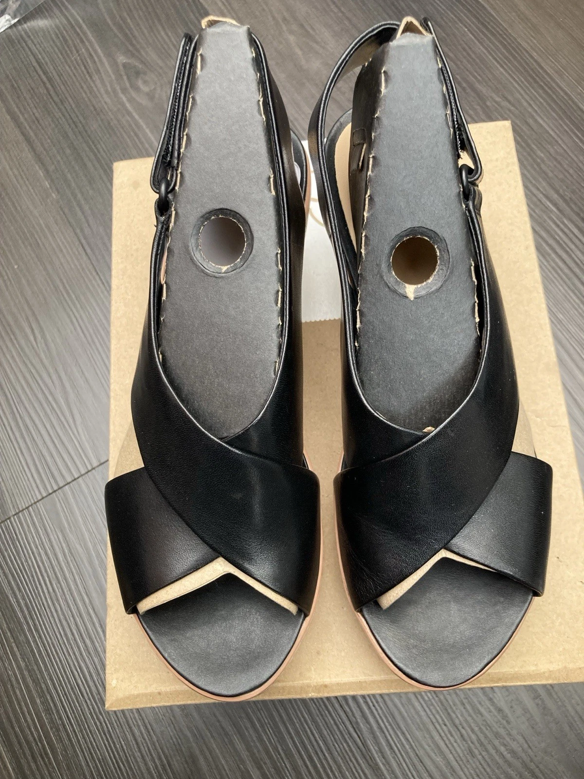 Sandali donna Clarks zeppa tacco palmo candid nero taglia 5 5