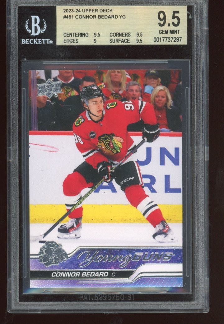 2023-24 Upper Deck Connor Bedard Young Guns #451 RC BGS 9.5 GEM MINT view 1
