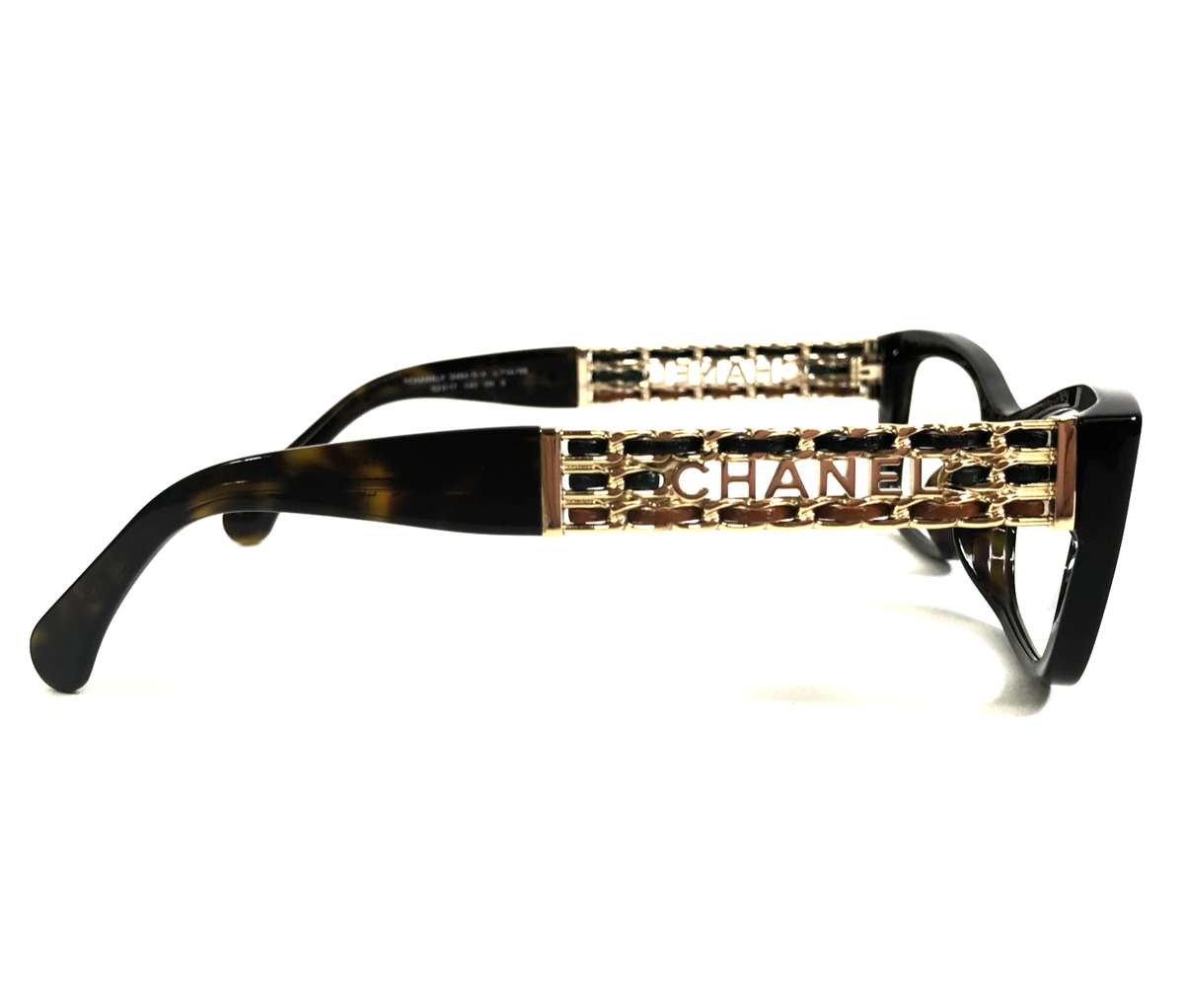 Chanel Eyeglasses Frames 3484-S-A c.714/SB Dark Havana Gold Asian