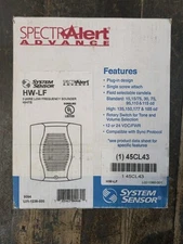 SYSTEM SENSOR HW-LF WHITE WALL MOUNT LOW FREQUENCY SOUNDER - BRAND NEW