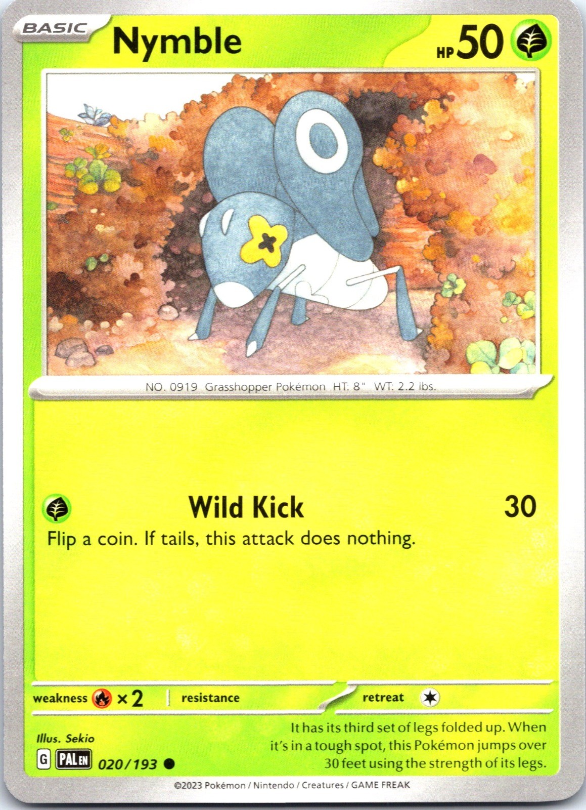 Nymble Common SV02: Paldea Evolved 020/193 NM