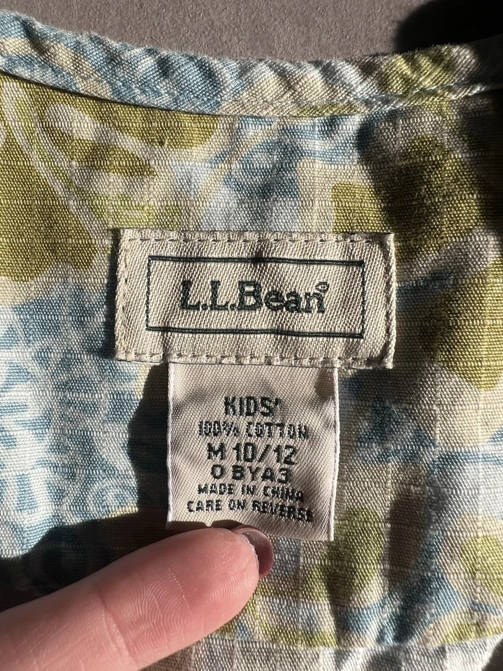 Chaleco de pesca con mosca LL Bean para niños talla 10. NUEVO SIN ETIQUETAS. Nunca usado. Floral de alta resistencia Foto 4 de 4
