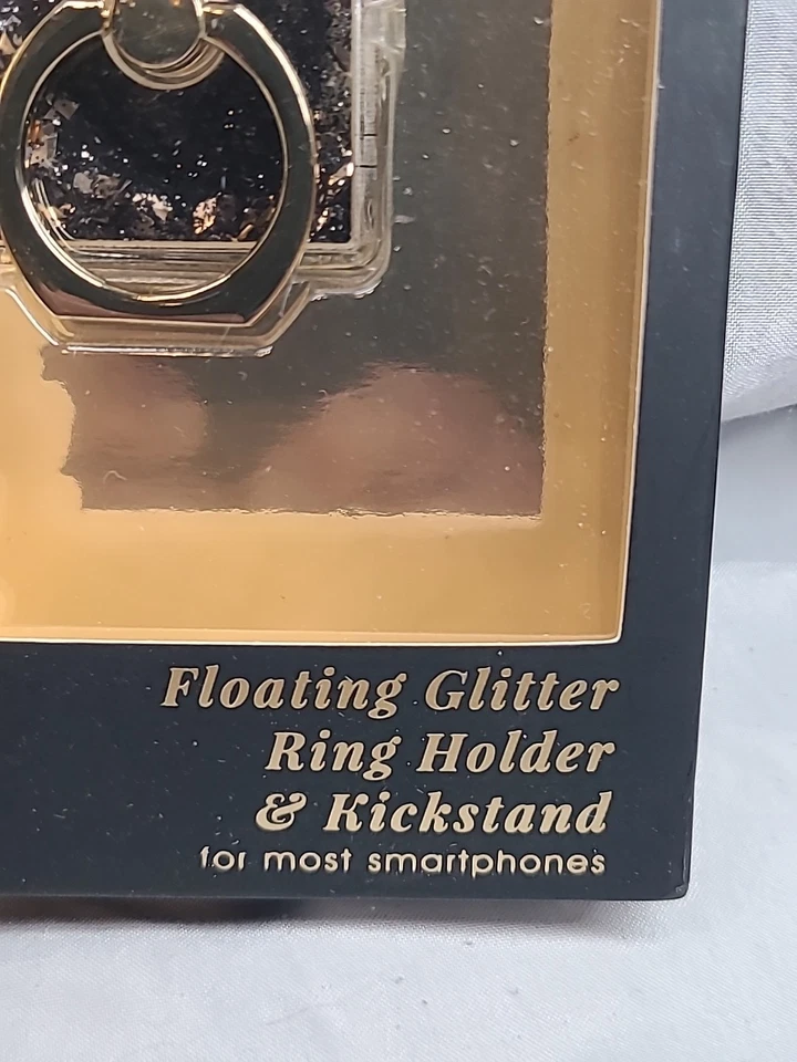 Nicole Miller 浮动闪光支架和戒指支架 适用于智能手机 金色 全新 — 第 2/4 张图片