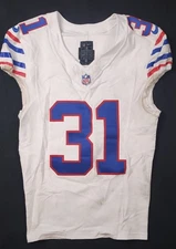 PHOTO MATCHED ROOKIE MAXWELL HAIRSTON BUFFALO BILLS GAME WORN THROWBACK JERSEY