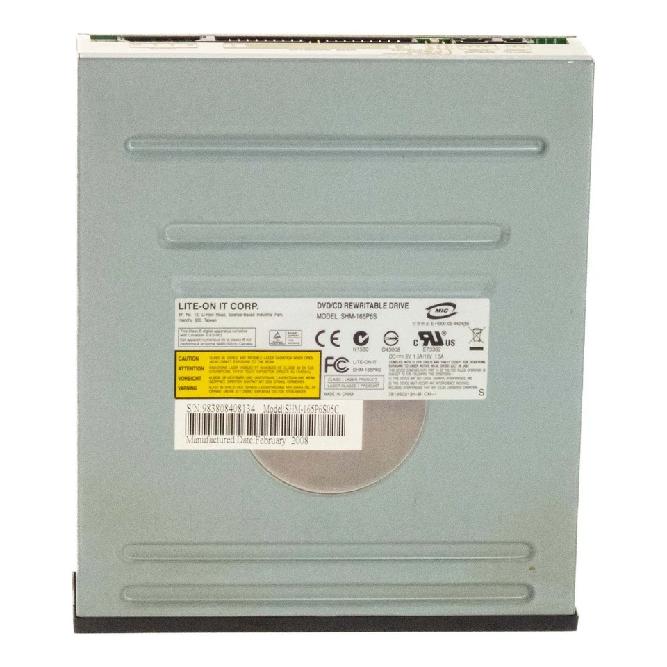 Internal Drive Burner LiteOn SHM-165P6S DVD/CD Rewritable Drive Ide 5.25 Inch - Image 3 of 3