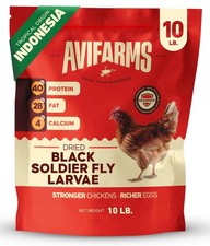 10lb Dried Black Soldier Fly Larvae High Calcium Protein Chicken Duck Bird Feed
