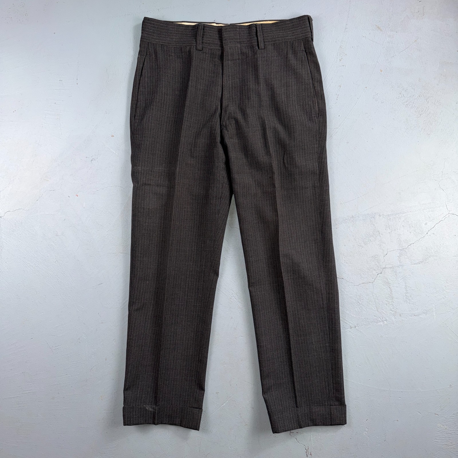 1960s 1950s VTG Mens 2 PC Suit 38 Jacket Coat Pants Gray Union Wool Rockabilly image 3