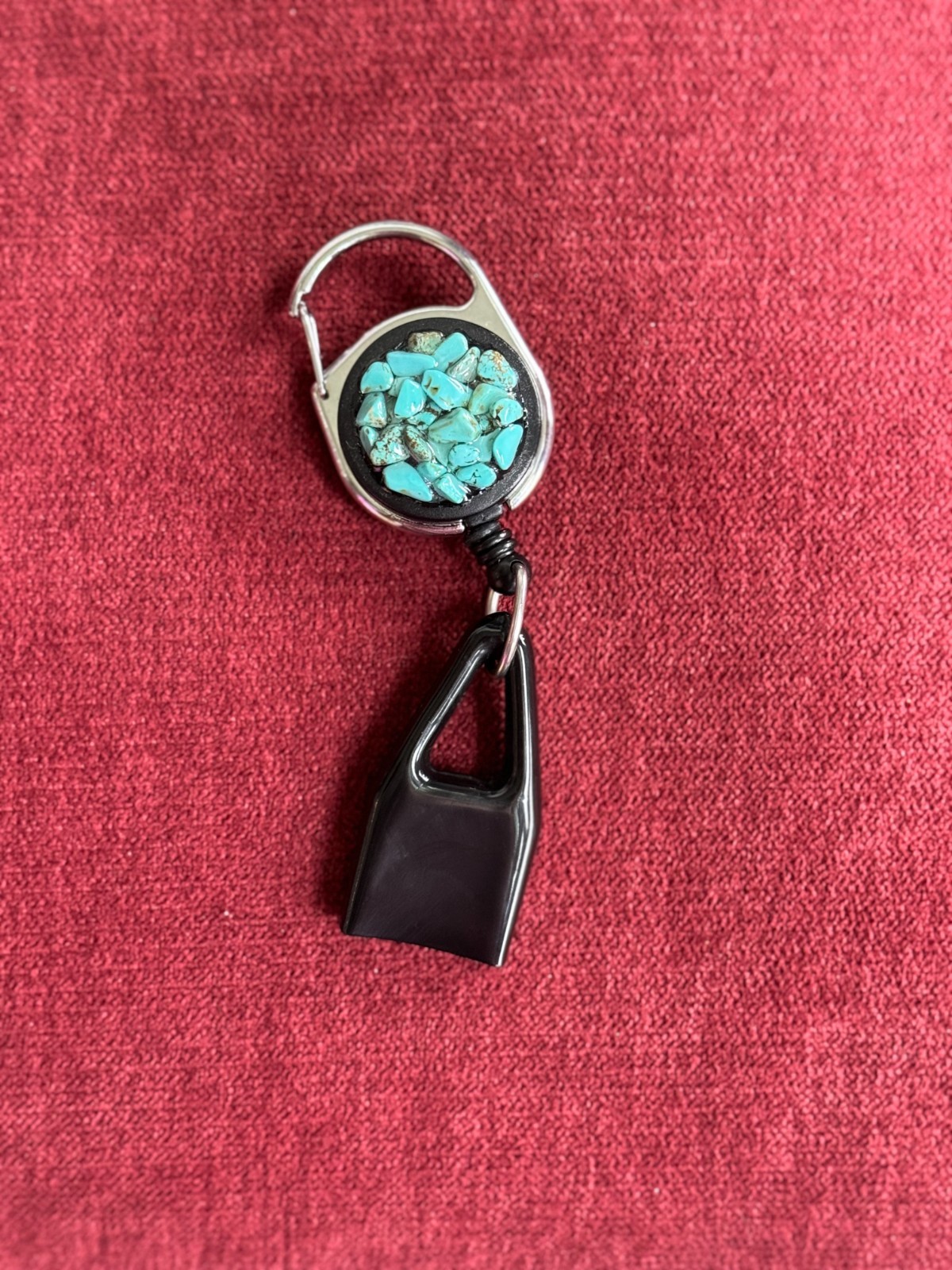 Retractable Lighter Leash With Gemstones for Bic Festival Rave Handmade