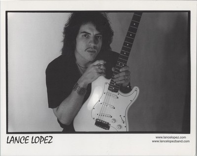 Lance Lopez Black & White Musician Press Publicity Photo Guitar Portrait 8x10