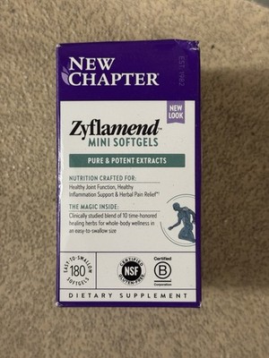 New Chapter Zyflamend Joint Supplement 10-in-1 Herbal Pain Reliever 180 Softgels