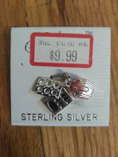 Vintage Sterling Silver Cupcake Charm Cookbook Bakeware 3 Piece