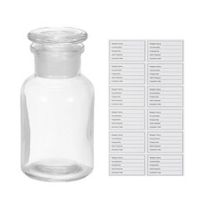 125ml Wide Mouth Reagent Media Bottle with Stopper, Clear(4.4oz)