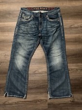 Rock Revival Mens Fahn Bootcut Jeans, Size 38