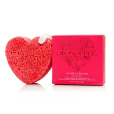 HEART SHAPED BODY WASH INFUSED BUFFER- SCARLET ROSE 20 USES RED