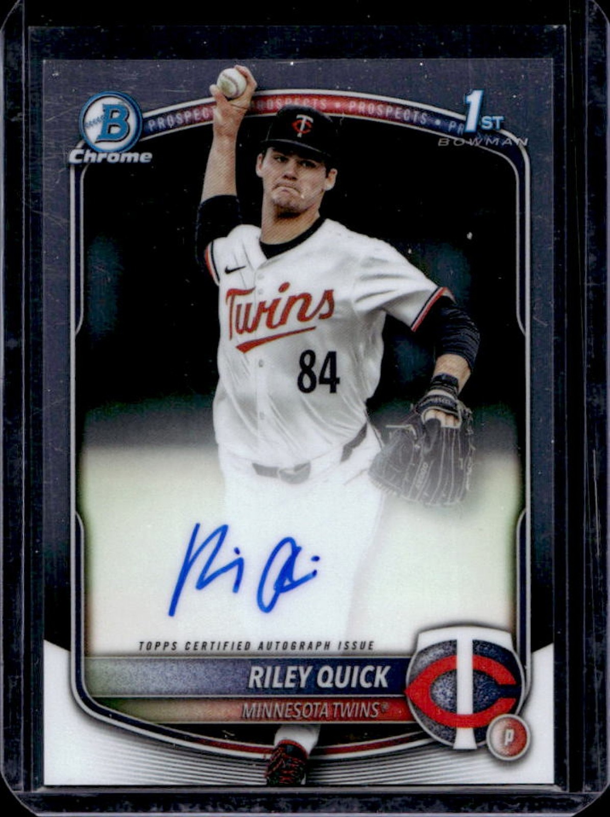 2025 Bowman Draft Riley Quick Chrome Auto 1st Prospect #CPA-RQ Twins