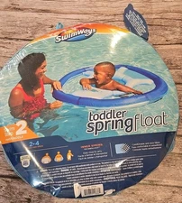 SwimWays Toddler Spring Float Swim Step 2 Blue 2 to 4 years Inner Spring NWT(3)
