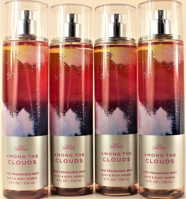 QTY 4 X - Bath & Body Works AMONG THE CLOUDS Fine Fragrance Body Mist Spray 8 oz