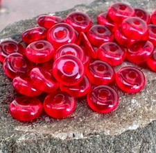 Red Siam Rondelle Disc 4mm 50 Pcs Czech Spacer Glass Beads 2.8G