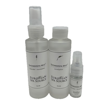 European Spa Source Eucalyptus & Lavender ShowerSpa Mist Spray 2 x 4 oz + travel