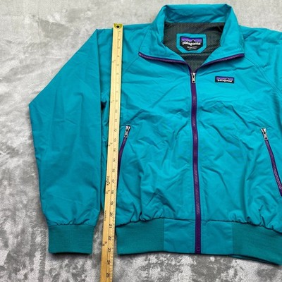 Patagonia Baggies Jacket Mens XS Teal Blue Purple Zip Nylon