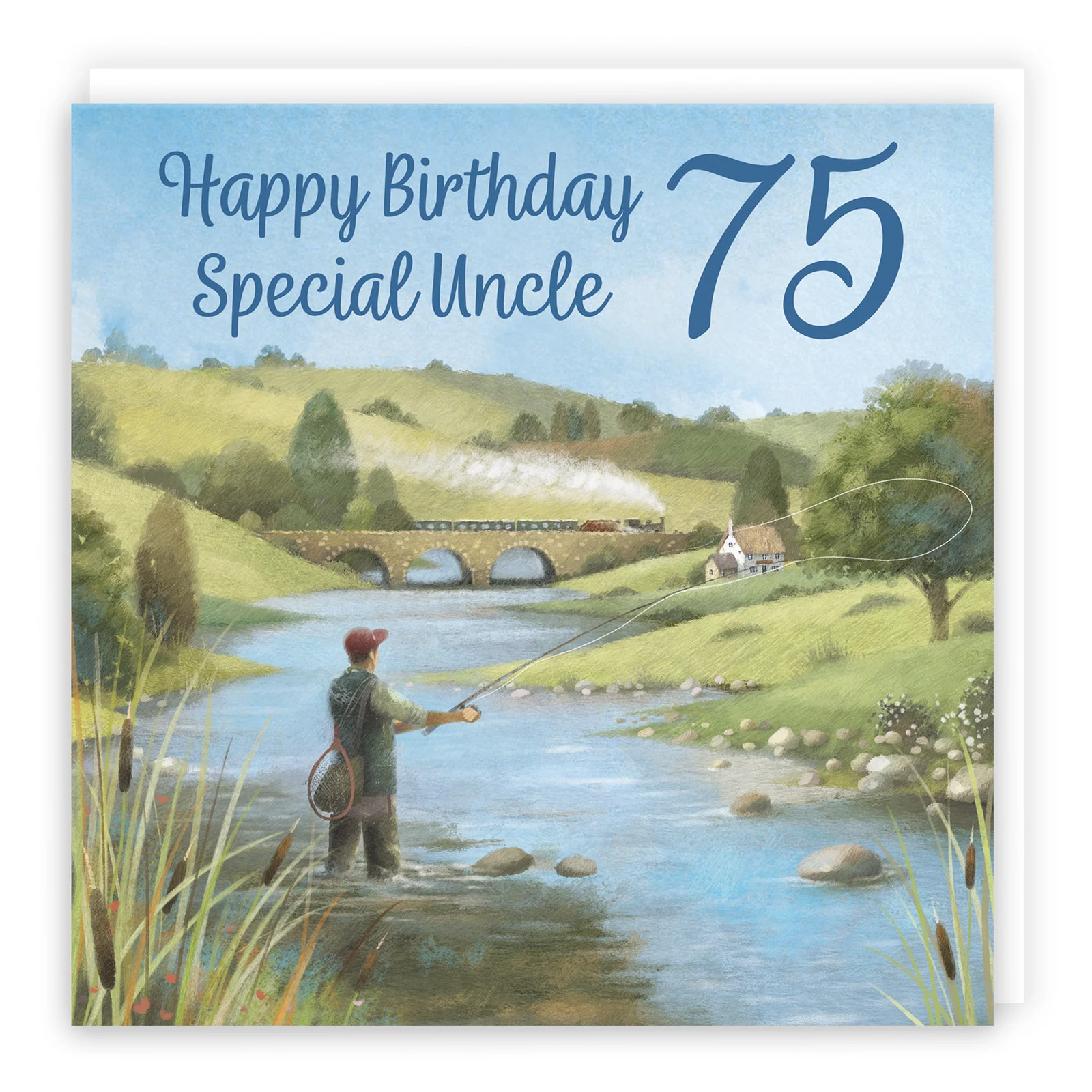 75th Uncle Fly Fishing Birthday Card Milo's Gallery