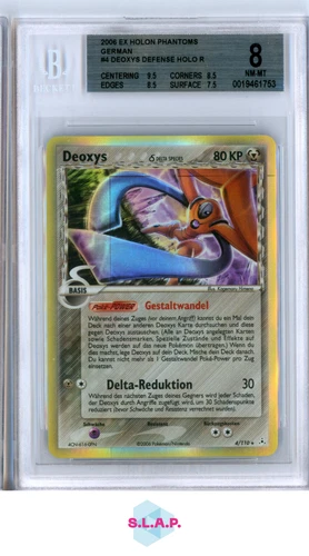 DEOXYS DEFENSE HOLO R 2006 POKEMON EX HOLON PHANTOMS GERMAN 4 BGS 8.0