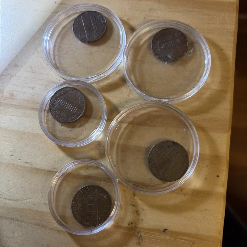 (5) 1964 d lincoln penny rare l liberty on edge error &1960 &1967 - Image 4 of 4