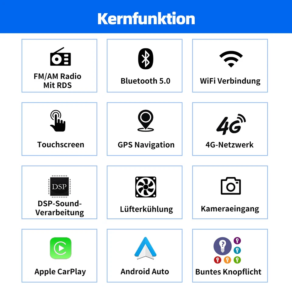 DAB+ Für VW Polo 9N Golf 4 Passat B5 T5 Carplay Android 15 6+128G Autoradio GPS - Bild 3 von 4
