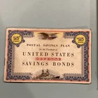 WW2 Postal Savings Plan US Defense Savings Bond Booklet W Stamps Inside