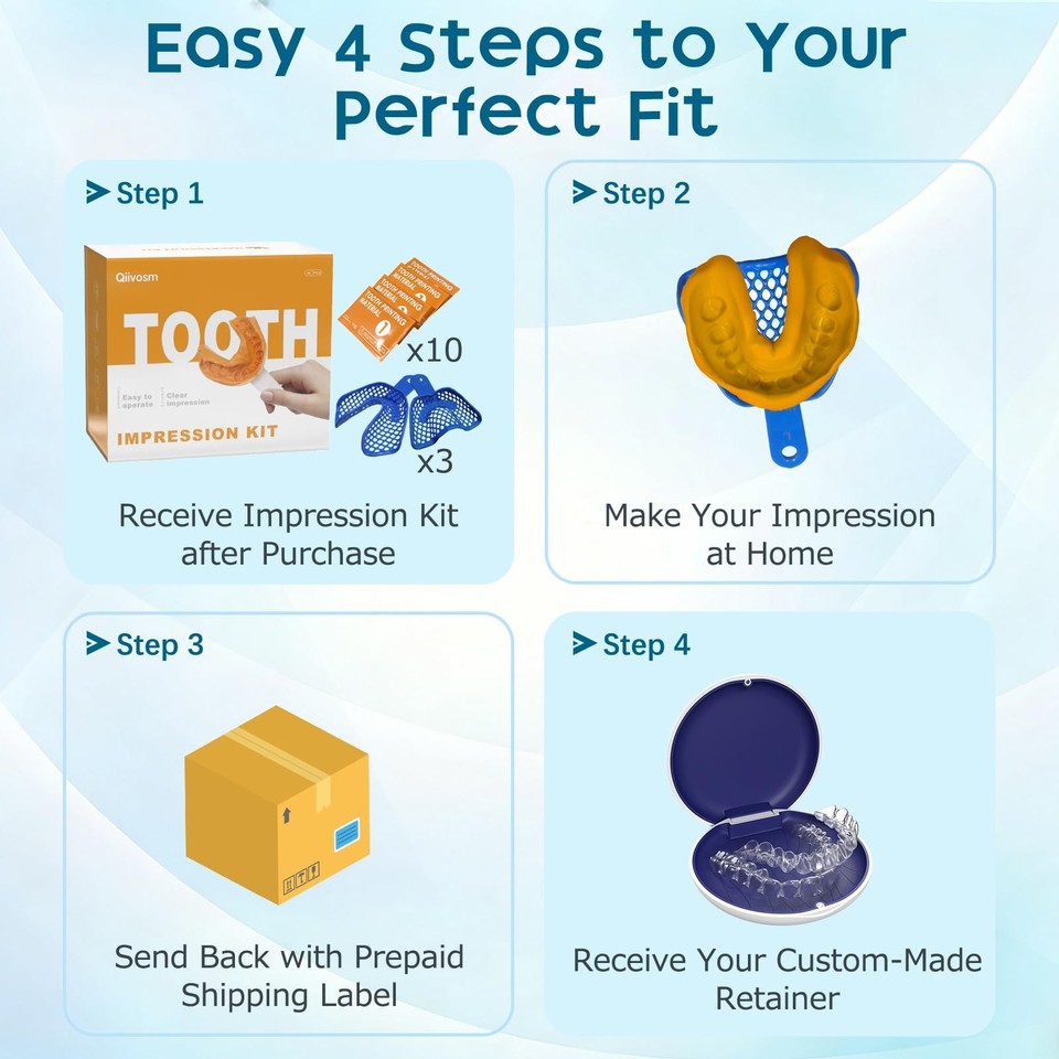 Custom Retainers for Teeth – Upper and Lower Clear Retainer Set ...