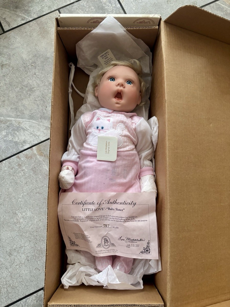 NIB Vint Lee Middleton Orig Reborn Doll. “Baby Sister” Vinyl, W
