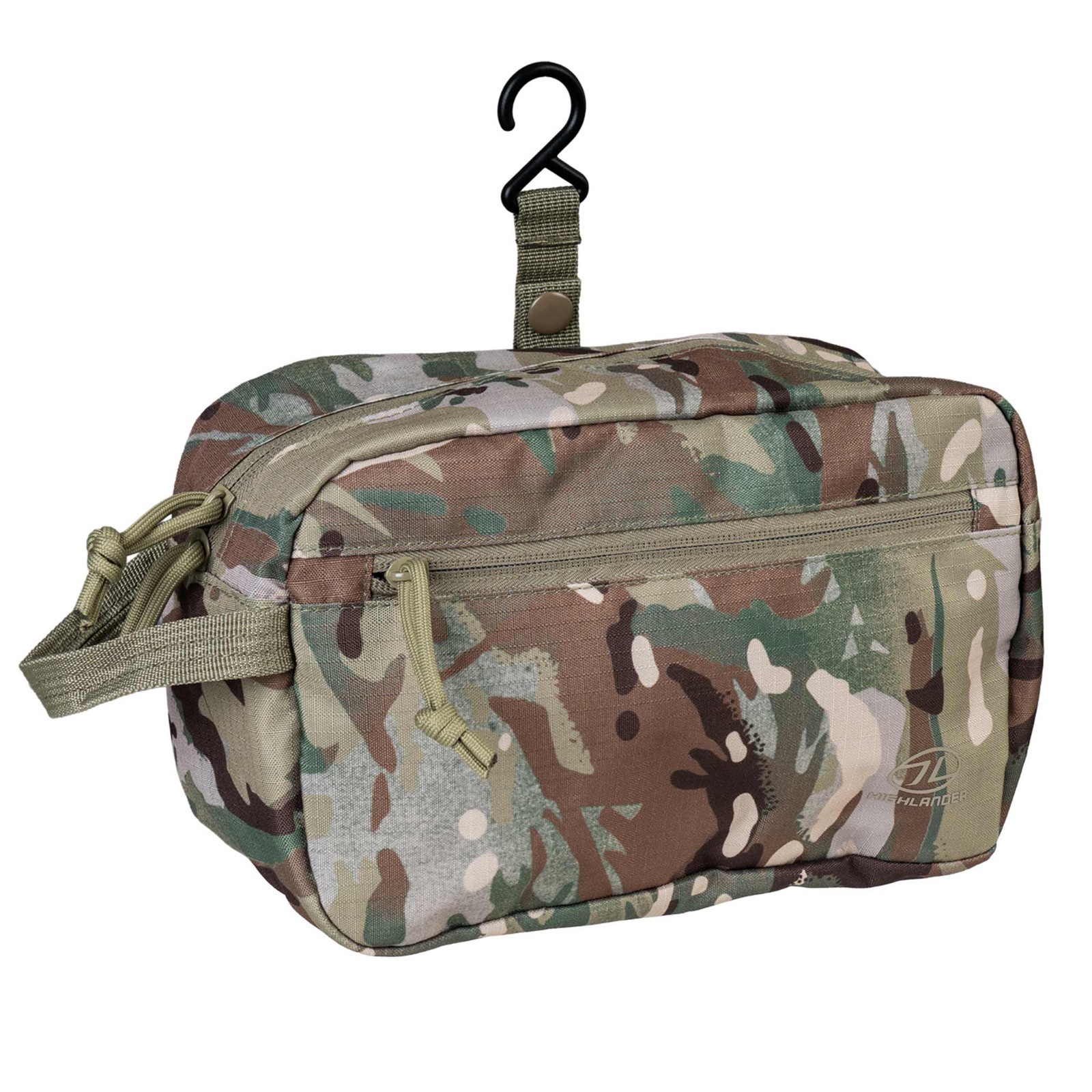 Highlander Sancho Hanging Wash Bag Camo Toiletry Case Military Army Camping
