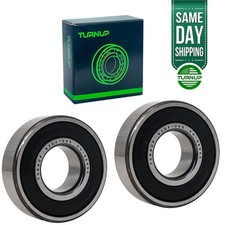 2 Pack TURNUP 6203-2RS 17x40x12mm Double Rubber Sealed Deep Groove Ball Bearings