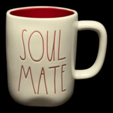 Rae Dunn Soul Mate Mug 16 oz Red White Valentine’s Day Artisan Collection LL
