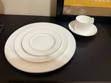 Vera Wang Wedgwood Blanc Sur Blanc Bone China Dinner Set Plates Bowl Cup x 6