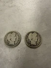 New Listing1909 & 1914 D  Barber Quarter Dollar 25C US Coins - Circulated, Uncertified