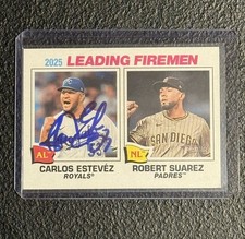 SIGNED Carlos Estevez Leading Firemen 2026 Robert Suarez 2026 Topps Heritage #8