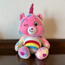 Care Bears Cheer Bear Unicorn 13" Plush Hoodie Friends Collection Rainbow 2021